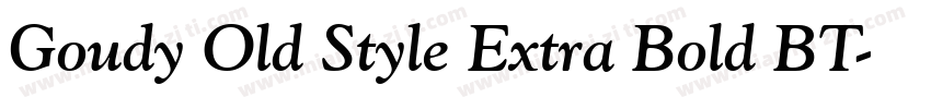 Goudy Old Style Extra Bold BT字体转换
